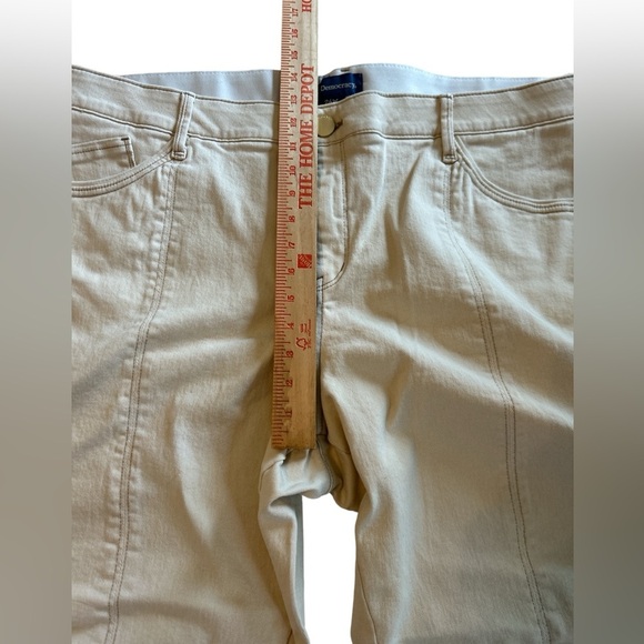 Democracy Ab Solution High Rise Wide Leg Ankle Cream Denim Womens Size 24W NWOT. - Picture 9 of 11
